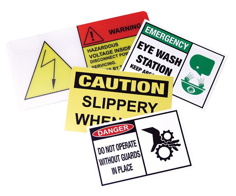 Custom stickers for safety identificaiton