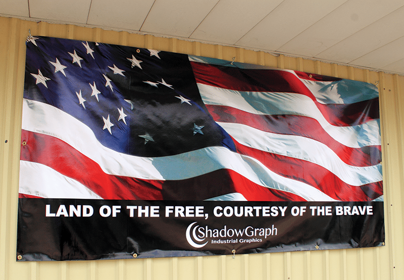 Custom printed outdoor banner